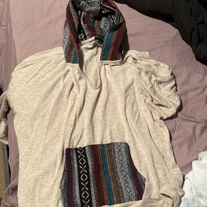 Long sleeve hooded shirt